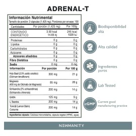 Adrenal-t Manejo De Stress Y Cortisol Magnesio Y Adaptogenos Sin Sabor