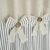 DOSLY IDÉES Linen Button Farmhouse Beige Shower Curtain,Bowknot,Linen and Cotton