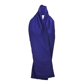 Just Solutions Reversible Waterproof Blue Solid Nylon Scarf for Women and Unisex