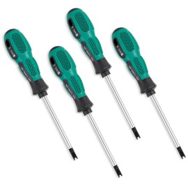 4 Pieces Magnetic U Shape Screwdriver Sets Fork Screwdriver, U Fork Screwdriver M1.7 / M2.0 / M2.3 / M2.6 with Tip Tensioner Screwdriver Set Crv Made of Chrome Vanadium Steel + PP