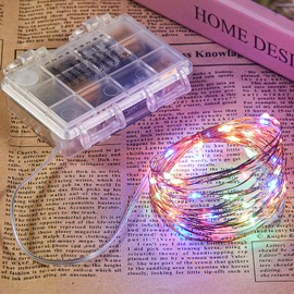 Ariceleo 2 Pack 65.6 Ft. Battery Operated Outdoor String Lights with Remote & Timer, LED Multi Color Fairy Lights, Waterproof Twinkle Lights for Bedroom, Dorm, Mason Jar, Wedding, Party, Christmas