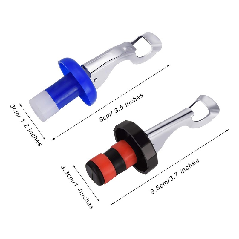 10 Pieces Silicone Wine Stoppers Expanding Manual Beverage Bottle Plug