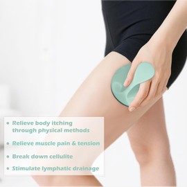 iunxkmi Lymphatic Massage Roller for Cellulite Remover Body Sculpting - Handheld Cellulite Massage Tool for Body Bloat Blood Circulation Lymphatic Drainage Green