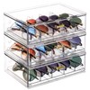 LALOBLUE Drawer Glasses Case – Acrylic Stackable Sunglass Organizer, Pull-Out