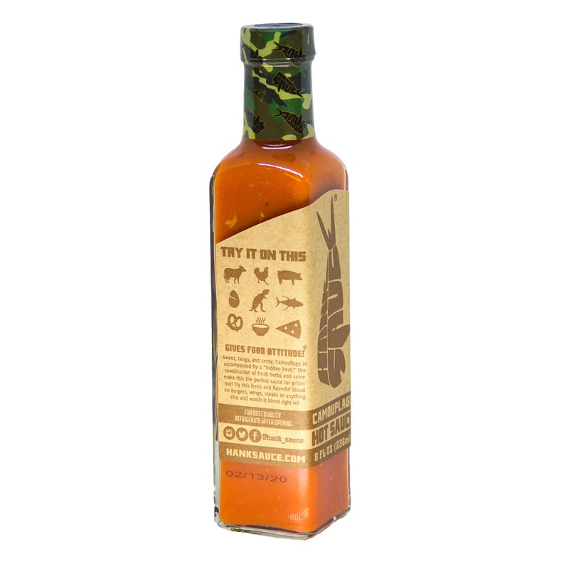 Hank Sauce Camouflage Hot Sauce - Versatile Hot Pepper Sauce