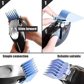 UEAVOID 8 Combs Slide Combs for Clippers Suitable for Standard Hair Clipper (Colour)