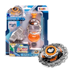 CRAZE Blade Evolution Rhinok Battle Spinner Starter Set, Metal Very Robust with Launcher and Ratchet