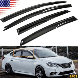Geartronics For 2013-18 Nissan Sentra Wavy Mugen JDM Window Visor Rain Guards Vent Deflector