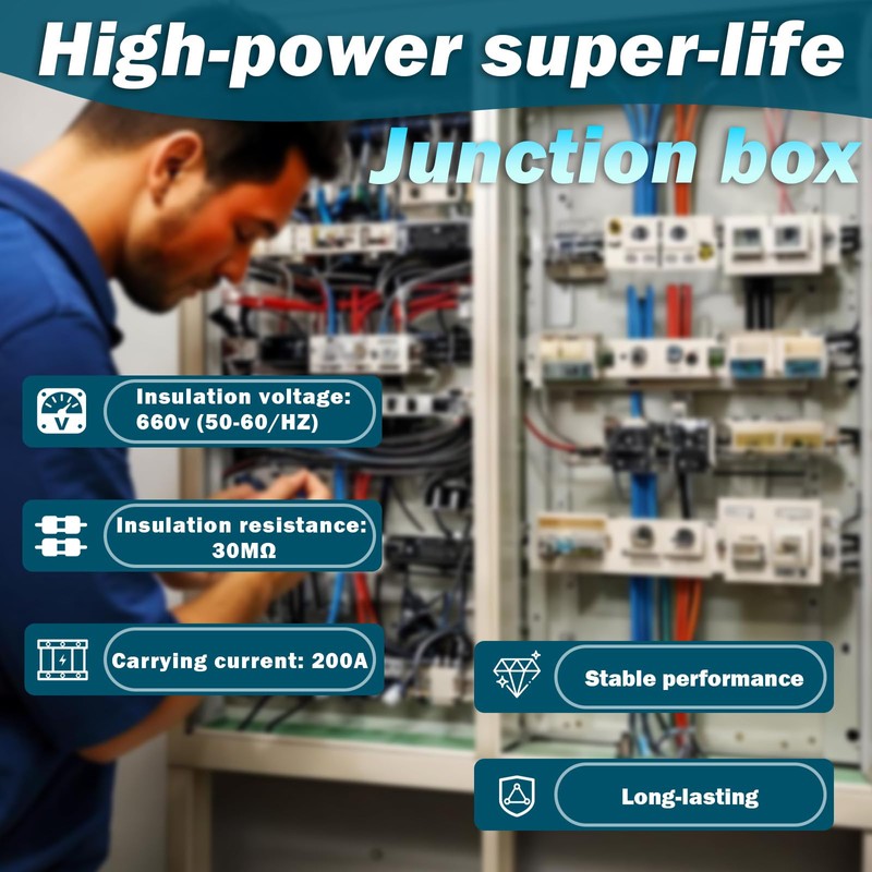 2-in-4-Out Self-Lifting Junction Box | Tool-Free Quick Connect Terminal Block