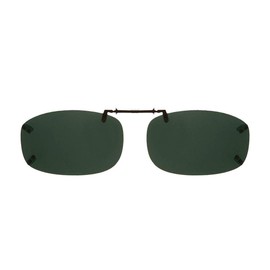 Dioptics Solar Shield Fits Over Rimless Clip-On Sunglasses REC 5 56 BLACK/GRAY