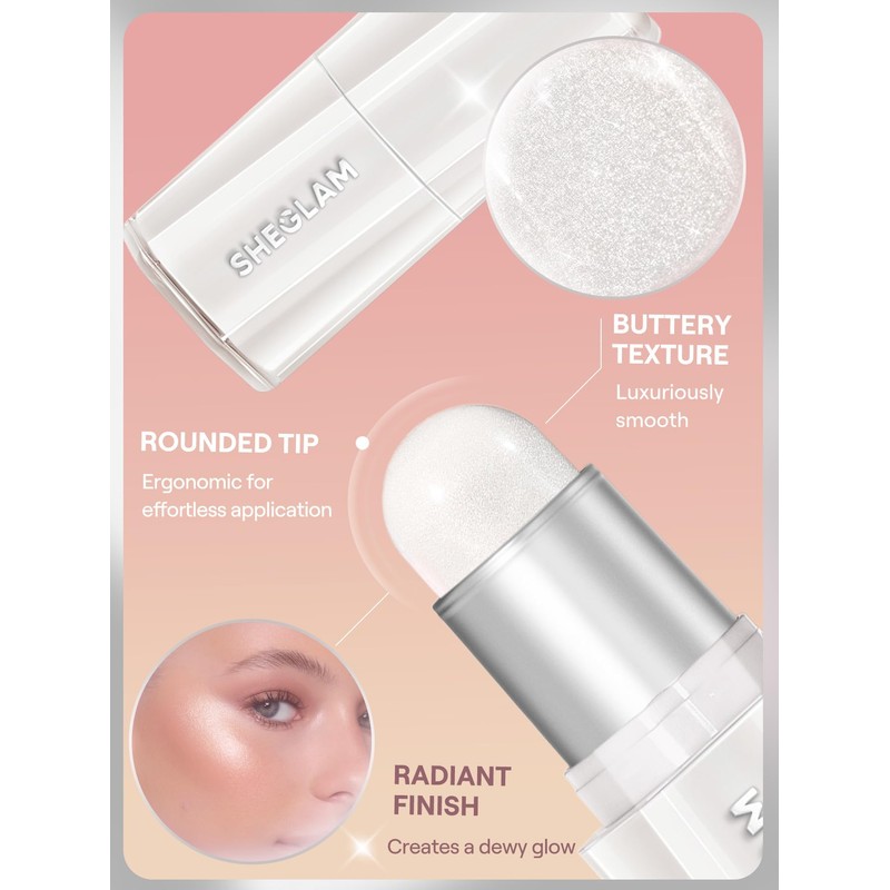 SHEGLAM Highlight Stick Creamy with Moisturizing Oil for a Smooth