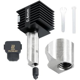 3D Printer Hotend for Bambu Lab A1 Mini 0.4mm a1 Extrusion , Removable Hardened Steel 0.4mm Nozzle with High Temperature Resistant  Sleeve - Colour: 0.4mm, Size: a1 mini