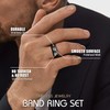Kakonia 3Pcs Stainless Steel Rings for Men Women 8MM Wedding