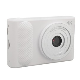 Digital Camera, 4K Kids Camera, HD, 48MP, 16x Zoom, Digital Video Camera with 2.4 Inch Screen, Compact Small Camera for Travel Photography, Vlogging (White)
