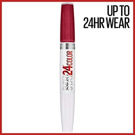 MAYBELLINE Maybelline Super Stay 24, 2-Step Liquid Lipstick Makeup, Long Lasting Highly Pigmented Color with Moisturizing Balm, All Day Cherry, Red, 1 Count