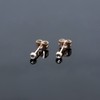 G23 Titanium Crystal Stud Earrings for Women Men Hypoallergenic Nickel