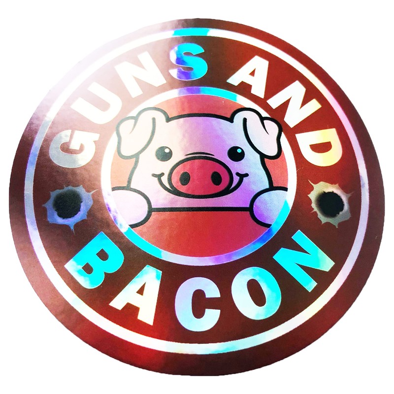 Reflective Guns and Bacon 2A Second Amendment Gun Rights NRA
