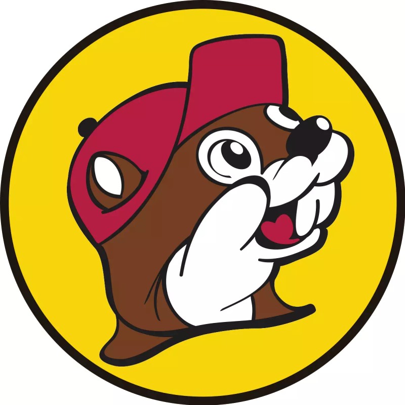 Buc-ee's BEAVER ROUND LOGO MULTI SIZE 2 PACK VINYL STICKER