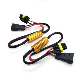 O-NEX H8 H11 Kit de resistencia de carga LED 50 W 8 ohm Adaptador de arnés de relé de foco para faros delanteros antiparpadeo, decodificador de errores, cancelador de advertencia
