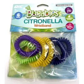 PIC Bugables Citronella Scented Coil Wristbands One Size Fits All (Pack of 6)