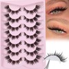 Focipeysa Cat Eye Lash Clusters Fox Eye Eyelashes Clusters Natural