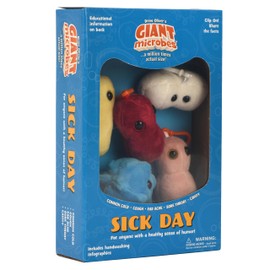 GIANTmicrobes Sick Day Themed Gift Box, Pediatrician Gifts, School Nurse Gifts, Gifts for Sick People, Funny Get Well Gifts, Get Well Soon Gifts