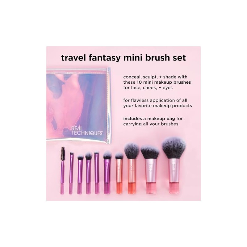 Travel Fantasy Mini Brush Kit by Real Techniques for Women