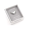 Heart miniature keepsake token in a gift box with 'Forever