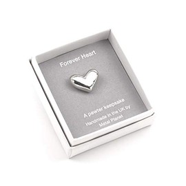 Heart miniature keepsake token in a gift box with 'Forever heart' message