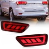PGTOPONE Red LED Rear Bumper Reflectors Fog Brake Tail Light