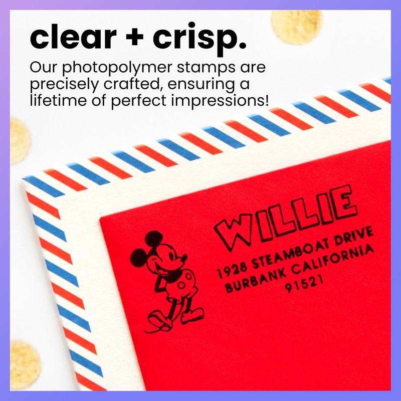 Steamboat Willie Custom Self-Inking Return Address Stamp
