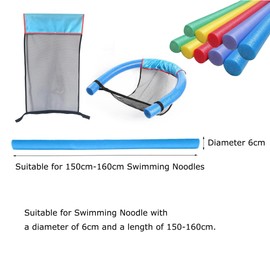 Hezhou Floating Noodle Chair Swimming Noodle Net Sling Portable Pool Swimming Chair for Swimming Paddling Noodle Not Included