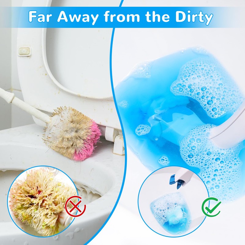 Effacera 48 Count Flushable Toilet Refills, Disposable Toilet Bowl Paper