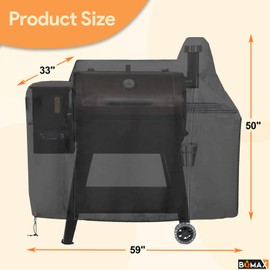 Grill Cover for Pit Boss 820 Deluxe, 820 Pro Series, PB820D, PB820FB, PB820D3, PB820, for Z Grill 700 Series, Heavy Duty Waterproof 600D Polyester 73821 Cover for Pit Boss Grill Cover