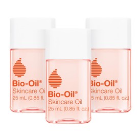Bio-Oil Skincare Body Oil Serum for Scars and Stretch Marks, Face and Body Moisturizer with Vitamin E & A for Sensitive Dry Skin, Dermatologist Recommended, Travel Size, .85 oz, Pack of 3