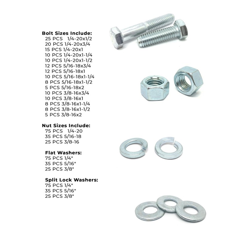 Grade 5 Hex Cap Bolts Screws, Nuts, Washers, Lock Washers