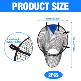 Mineup Pack of 2 Football Goal Target Net, 58 x 65 cm Football Target with Frame, Top Football Goal Accessories with Frame, Cross Corner Accessories, Football Training Accessories for Shooting