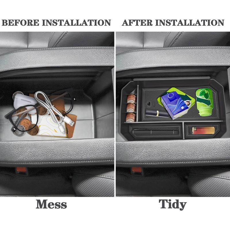 Agulier ABS Center Console Organizer Compatible with Toyota Highlander 2020-2024