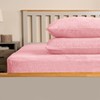 OHS Pink Pillow Cases 4 Pack, Teddy Pillows Side Sleeper