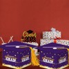 Topfunyy 2025 Graduation Party Card Box, Purple Gold Congrats Cap