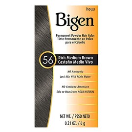 Bigen Permanent Powder Hair Color 56 Medium Brown 1 ea (Pack of 4)