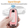 Sindeda for Nissan Key fob Cover with Leather Keychain Soft