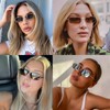 Laurinny Retro Rectangular Sunglasses for Men and Women Square 90s