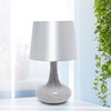 Simple Designs LT3039-GRY-LB 14.17" Mosaic Tiled Glass Genie Table Lamp
