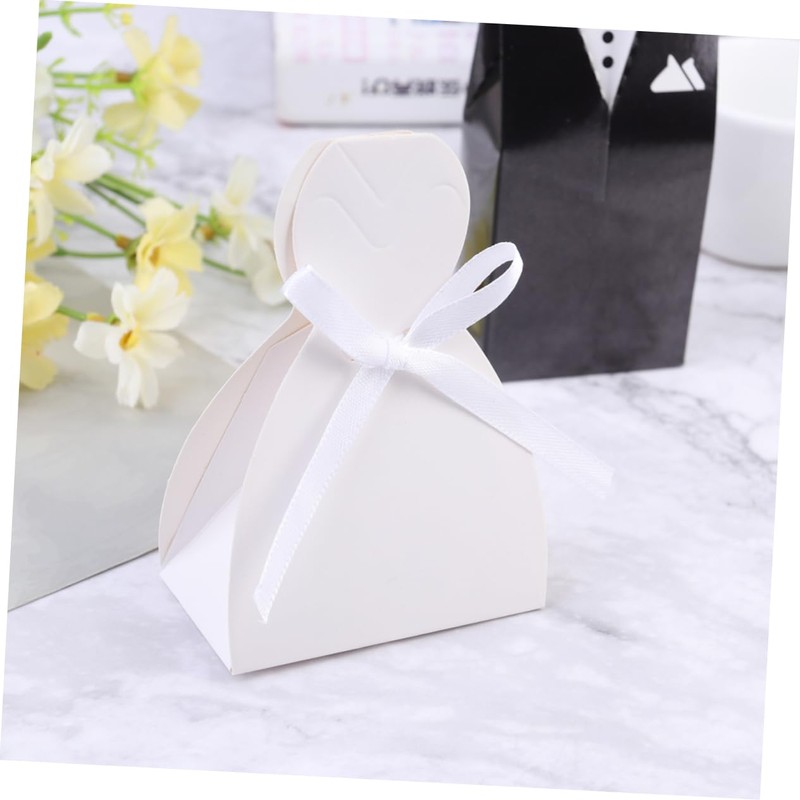 VILLFUL Unique Wedding Supplies 100pcs Bride Bridegroom Candy Boxes Large