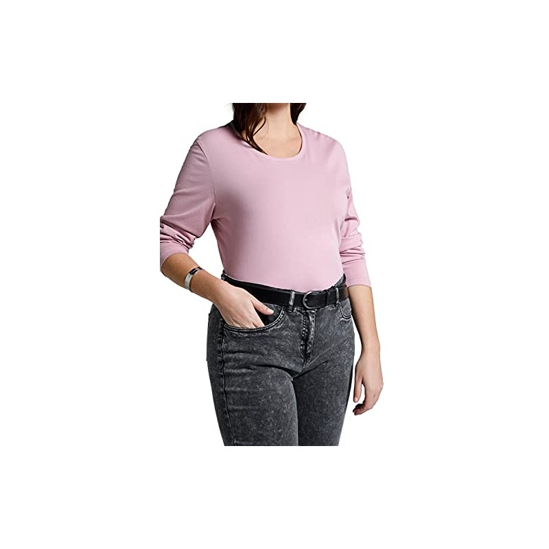 Ulla Popken Women's Basic Slim Belt, black