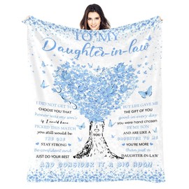 Manta para nuera, regalos de suegra, regalos de boda para nuera, regalos de boda para nuera, manta para mujer, regalos para cumpleaños de Navidad, mantas de 60 x 50 pulgadas
