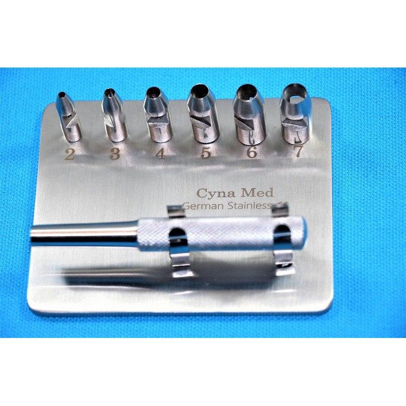 Premium German Keyes Dermal Punch Set of 6pcs 2mm to