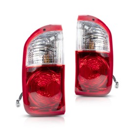 For 2000-2006 Toyota Tundra Tail Light Driver and Passenger Side Bulbs Included DOT Certified TO2800153, TO2801153 For 81560-0C040, 81550-0C040DOUBLE CAB; Std Bed; Clear/Red Lens