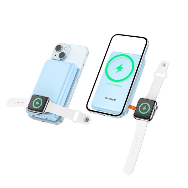 Innostyle Magnetic Power Bank 10000mAh Wireless Slim Charger 4-in-1 Portable